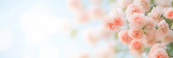 Poster - Soft Pastel Blossoms A Tranquil Summer Floral Background