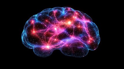 Aufkleber - A vibrant, cosmic representation of a brain symbolizing thought and consciousness.