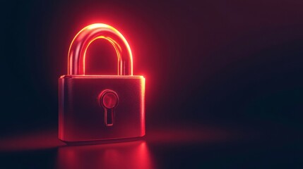 Poster - Minimalist High Contrast Lock for Privacy Representation