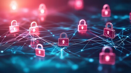 Poster - Secure Connections with Bright Abstract Background