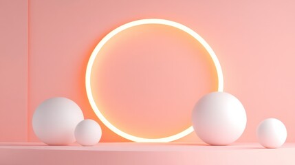 Poster - Soft Light 3D Style with Clean Background Elements