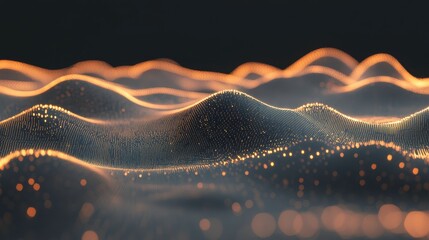 Poster - Soft Light Data Flow Imagery Over Minimalist Background