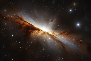 Poster - A stunning image of a galaxy showcasing cosmic dust and stars in a vibrant space scene.