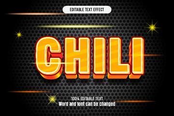 chili editable text effect 3d emboss mode rent