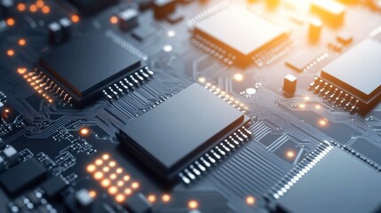 Poster - Abstract Circuit Design with Bright Light Overlays