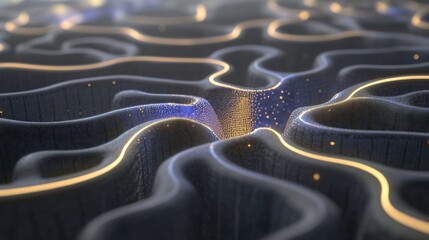 Poster - Abstract Neural Network Patterns in Soft Light