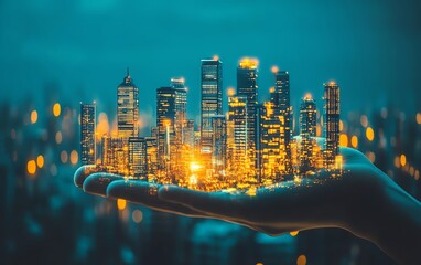 Aufkleber - ESG framework with renewable energy infrastructure, sustainable industries using solar and wind power, and a focus on environmental and social impact