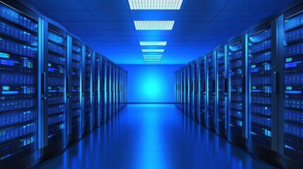 Poster - Blue Cool Room with Advanced Cooling Systems