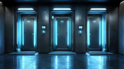 Poster - Futuristic Cooling Room with Dynamic Airflow Design