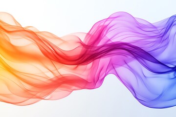 Aufkleber - Abstract waves of color blending from orange to purple, creating a dynamic visual flow.