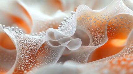 Aufkleber - Abstract close-up of flowing textures with bubbles and soft colors.