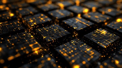 Poster - Quantum Chips with Radiant Lighting Effects