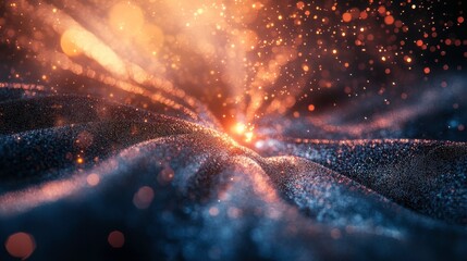 Poster - Quantum Computing Visuals with Radiant Light Effects
