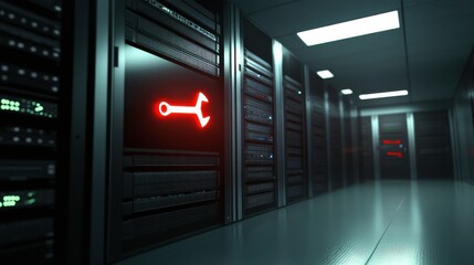Poster - tech service room with animated wrench icon