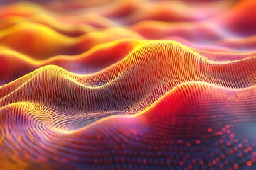 Poster - Abstract waves of vibrant colors and patterns, suggesting movement and depth.