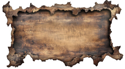 Aufkleber - Rustic Torn Wooden Frame Illustration