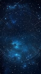 Poster - A starry night sky with a cosmic blue hue, showcasing a vast universe.