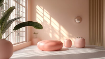 Poster - Modern Interior with Natural Light and Soft Decor
