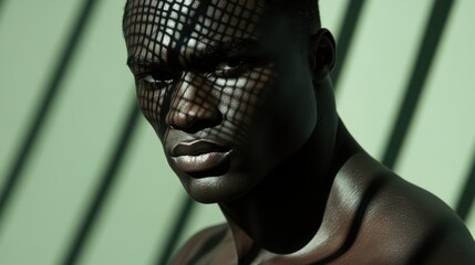 Poster - Portrait with Soft Light and Detailed Texture Patterns