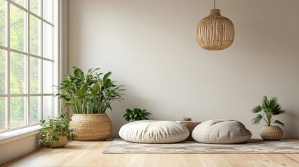 Poster - Serene Indoor Space with Natural Light and Clean Lines