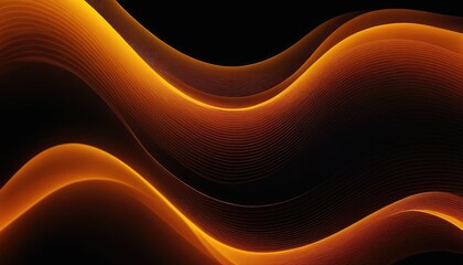 Poster - Abstract orange wave background design 3
