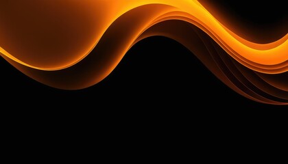 Poster - Abstract orange wave background design 2
