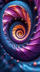 Poster - A vibrant, swirling fractal design showcasing intricate patterns and colors.