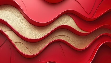 Wall Mural - Luxury dark red background with red curve 