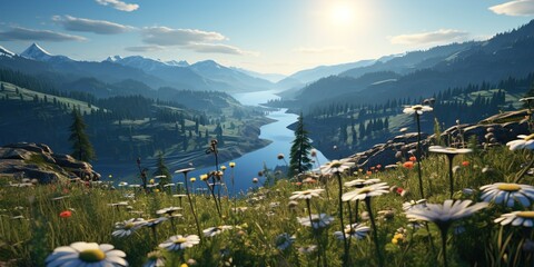 Wall Mural - alpine meadow