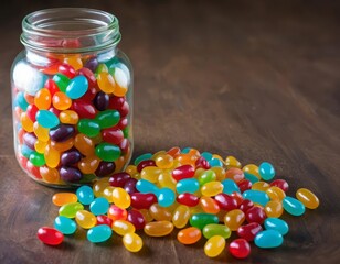 candy in a glass jar