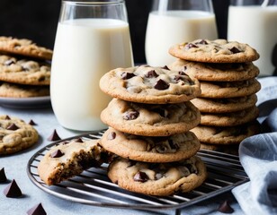 Wall Mural - cookies and milk