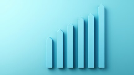 Wall Mural - Positive growth: bar chart showing increasing business performance