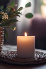 Wall Mural - Candle on Table