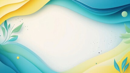 Wall Mural - teacher?? day abstract background. featuring calming blues, whites, and greens. highlighting educati