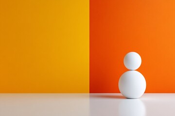 Poster - A minimalist composition featuring geometric shapes against vibrant backgrounds.