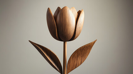 Wall Mural - Wood tulip natural artificial walnut esty austral design picture ai generated art. Lustral. Illustration