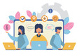 © jinkyu - Customer service appointment system agent illustration