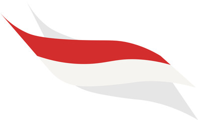 indonesian flag ribbon banner