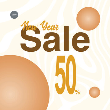 templates social media post new year sale