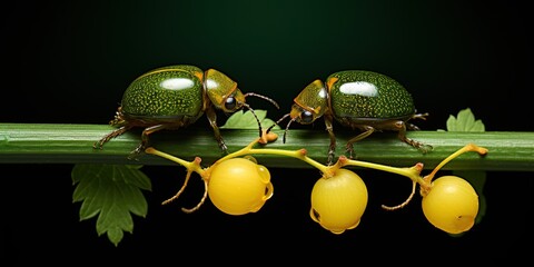 Canvas Print - ants on the leaf