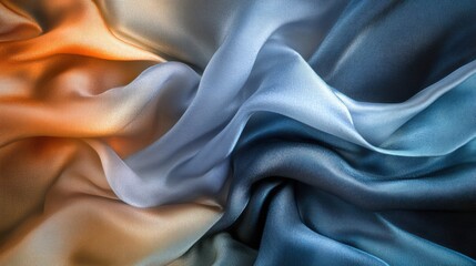 Leinwandbilder - Luxurious silk fabric with elegant colors and smooth texture ideal for creative mock up concepts and designs. Generative AI