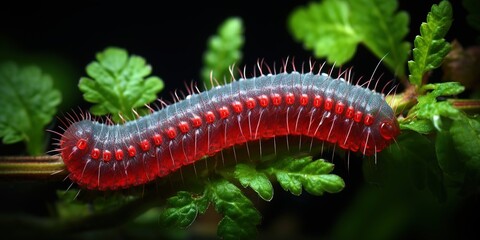 Wall Mural - caterpillar on a branch