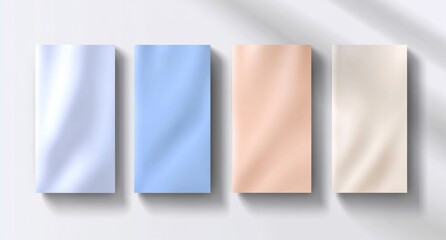 Poster - Four smooth rectangular panels in soft pastel colors.