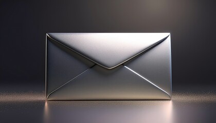 Poster - A sleek, metallic envelope displayed against a dark background, highlighting its glossy finish and elegant design.