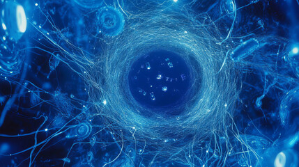 Poster - abstract digital circuit board futuristic future high speed motion on the blue background
