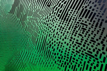 Poster - This vector illustration features a gradient green-black circuit board background, highlighted by an abstract technology pattern resembling interconnected circuitry.