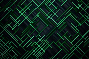 Poster - This vector illustration features a gradient green-black circuit board background, highlighted by an abstract technology pattern resembling interconnected circuitry.