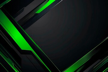 Poster - This vector illustration features a gradient green-black circuit board background, highlighted by an abstract technology pattern resembling interconnected circuitry.