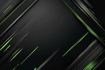 Poster - This vector illustration features a gradient green-black circuit board background, highlighted by an abstract technology pattern resembling interconnected circuitry.
