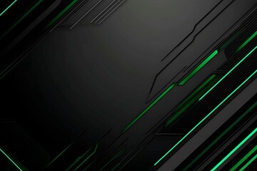 Poster - This vector illustration features a gradient green-black circuit board background, highlighted by an abstract technology pattern resembling interconnected circuitry.